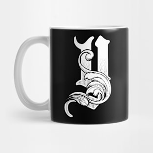 illustration of Y font vintage style hand drawing design Mug